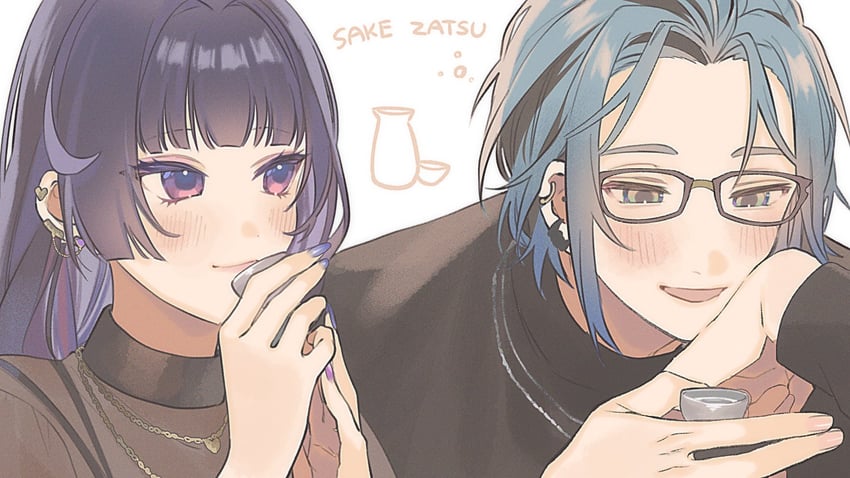 meloco kyoran and hex haywire (nijisanji and 1 more) drawn by kaburagi_(pnoir087)