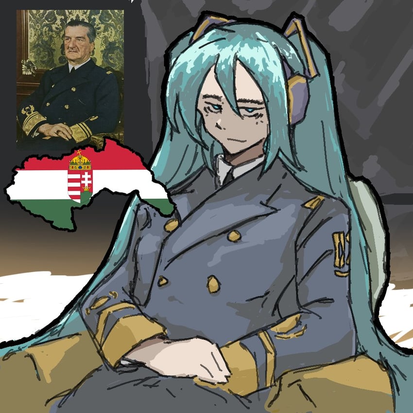 hatsune miku and miklos horthy (vocaloid and 1 more) drawn by 5055_d