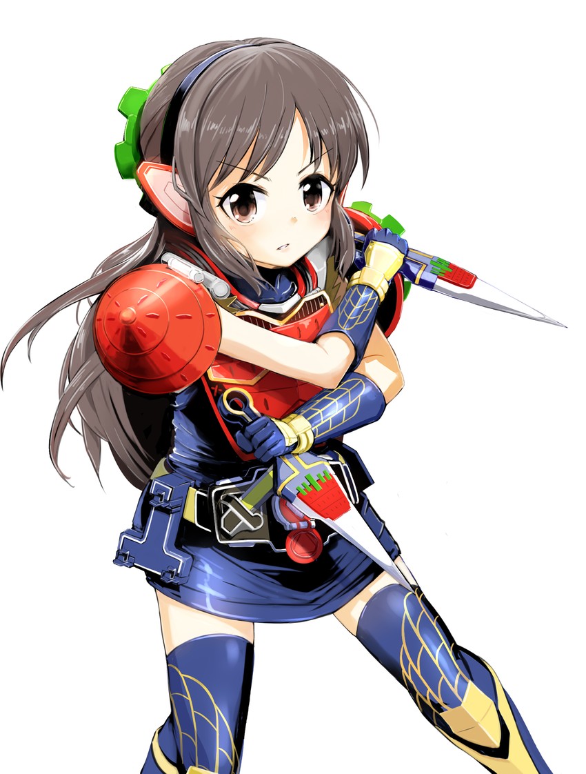 tachibana arisu and kamen rider gaim (idolmaster and 3 more) drawn by momo_(higanbana_and_girl)