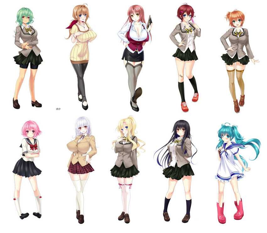 azumi mayuri, shizuhara yumika, takanagi yuna, agatsuma kanae, maikuro mai, and 5 more (oh!! micro-man) drawn by akagi_rio