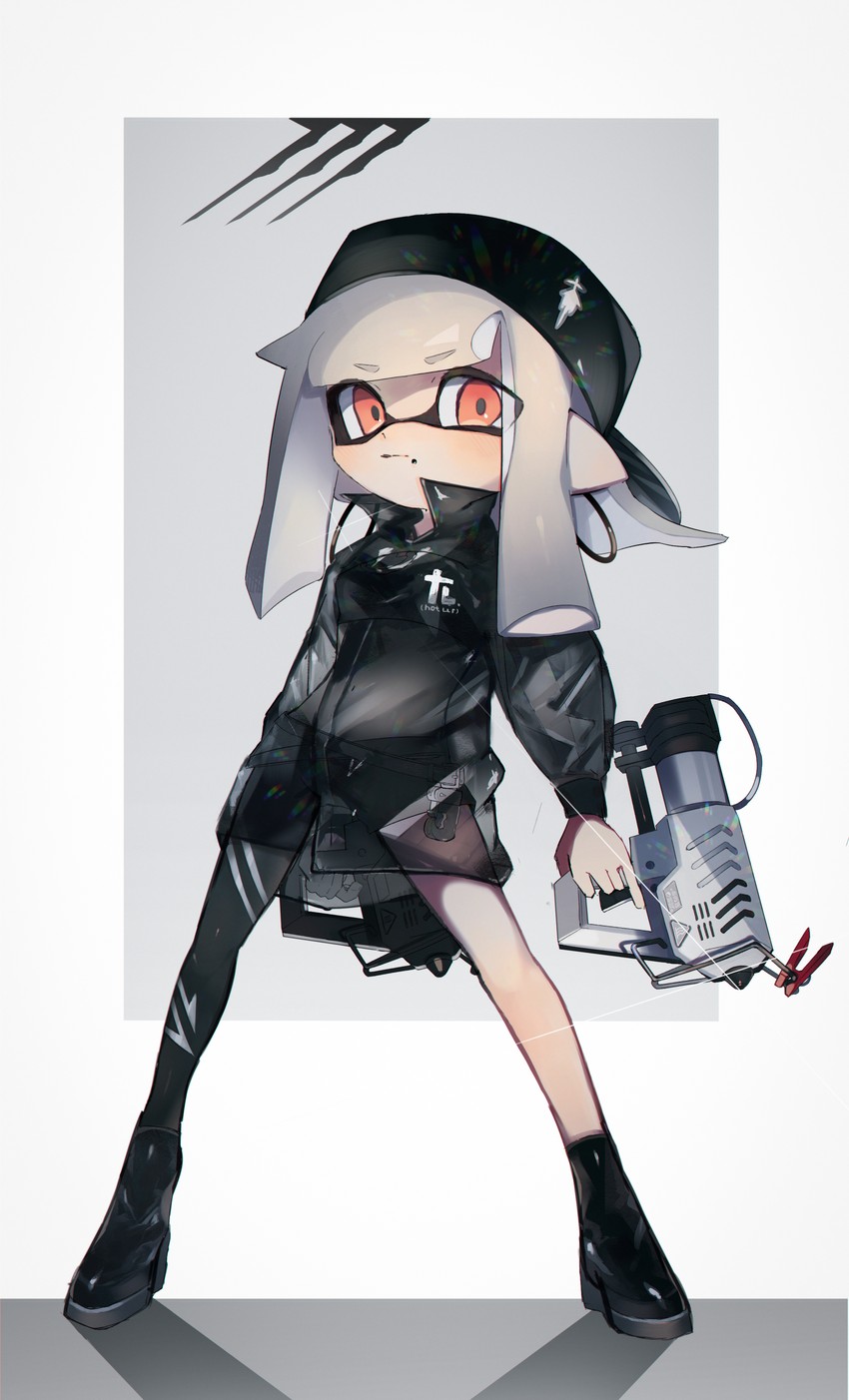 inkling player character and inkling girl (splatoon and 1 more) drawn by unitoon