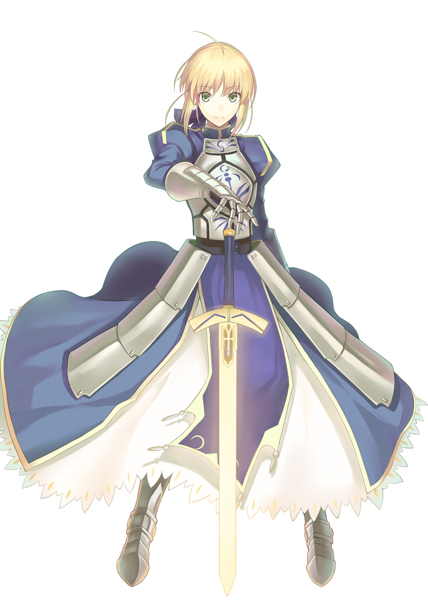 artoria pendragon and saber (fate and 1 more) drawn by kauto