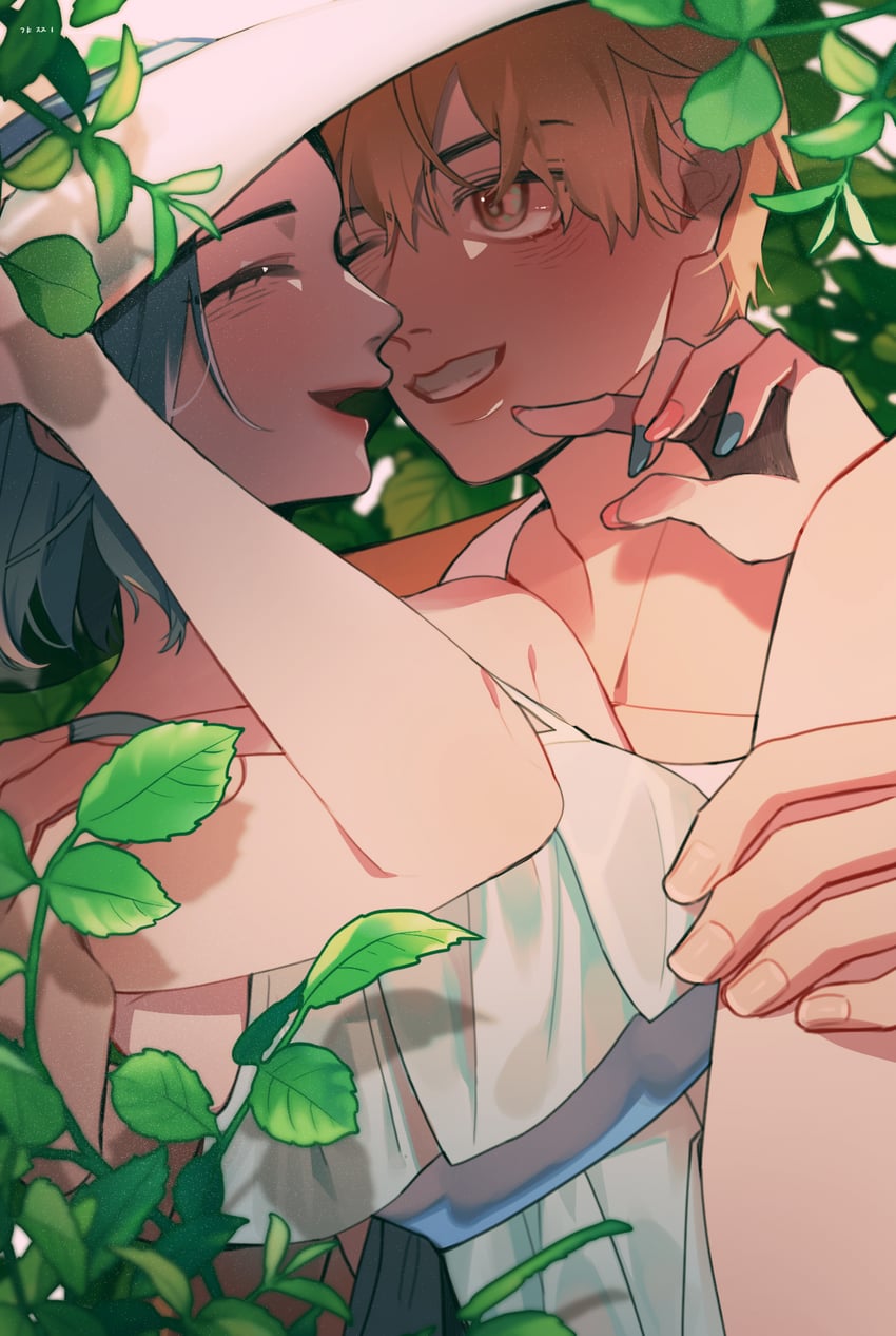 iranami satsuki and kobashikawa haruhiko (danganronpa and 2 more) drawn by li:ze