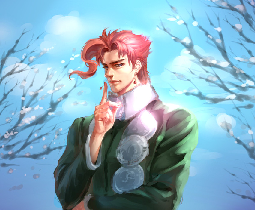 kakyoin noriaki (jojo no kimyou na bouken and 1 more) drawn by kenin