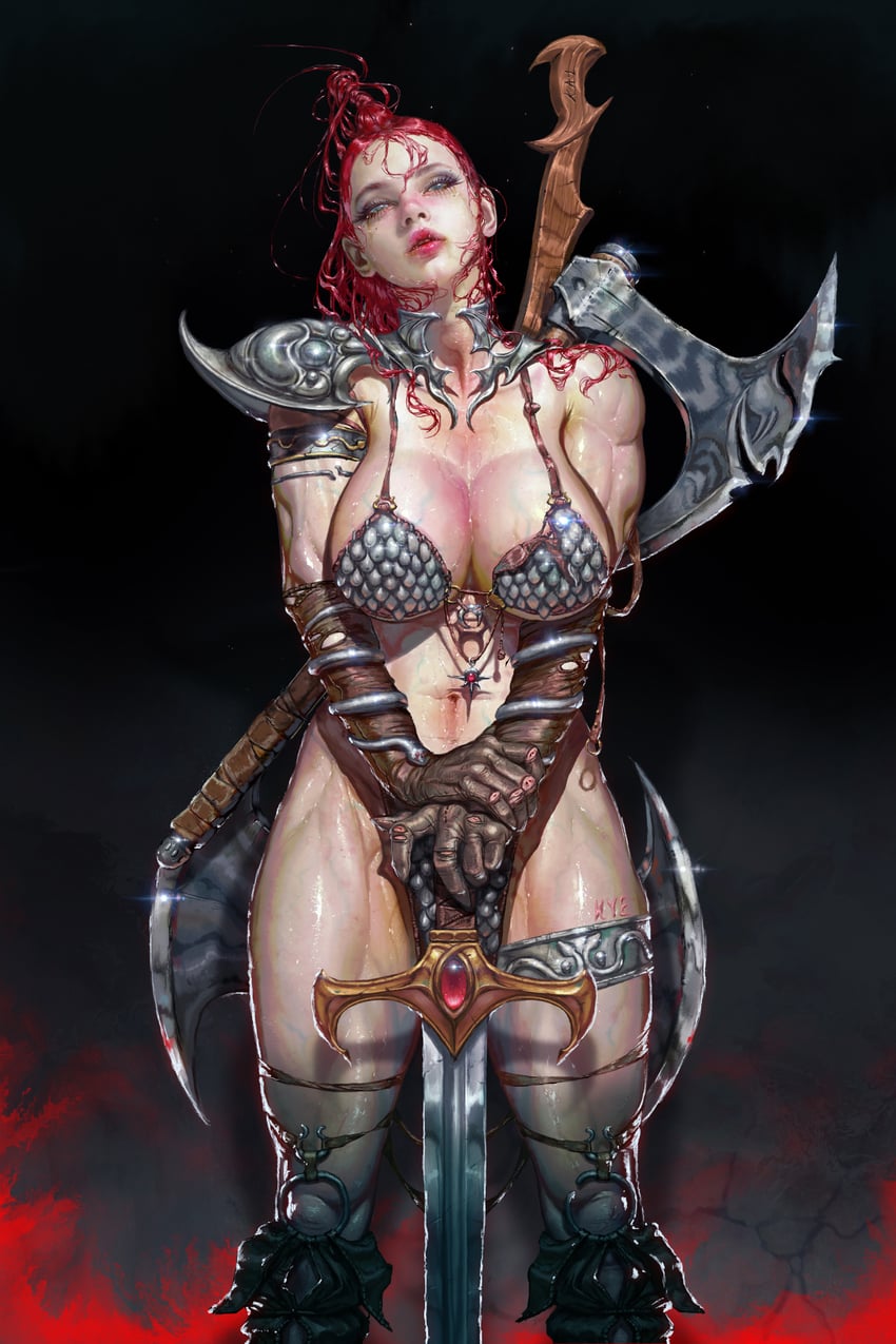 red sonja (red sonja) drawn by kyu_yong_eom
