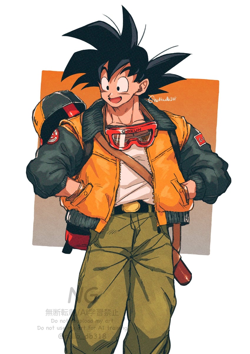 son goku (dragon ball and 1 more) drawn by relio_db318