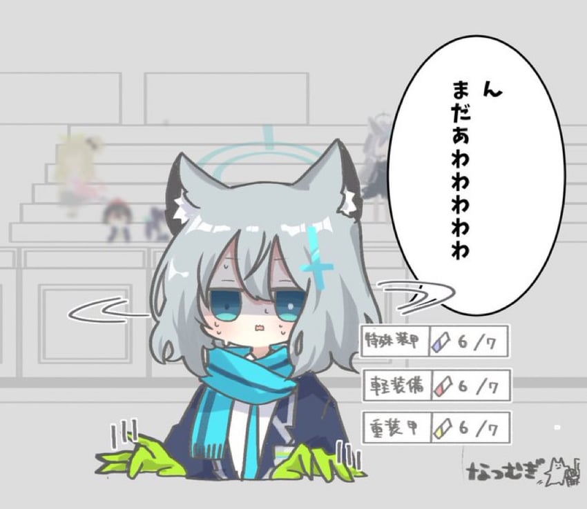 shiroko, nonomi, shiroko terror, serika, and ayane (blue archive) drawn by natsu_ya_mugi