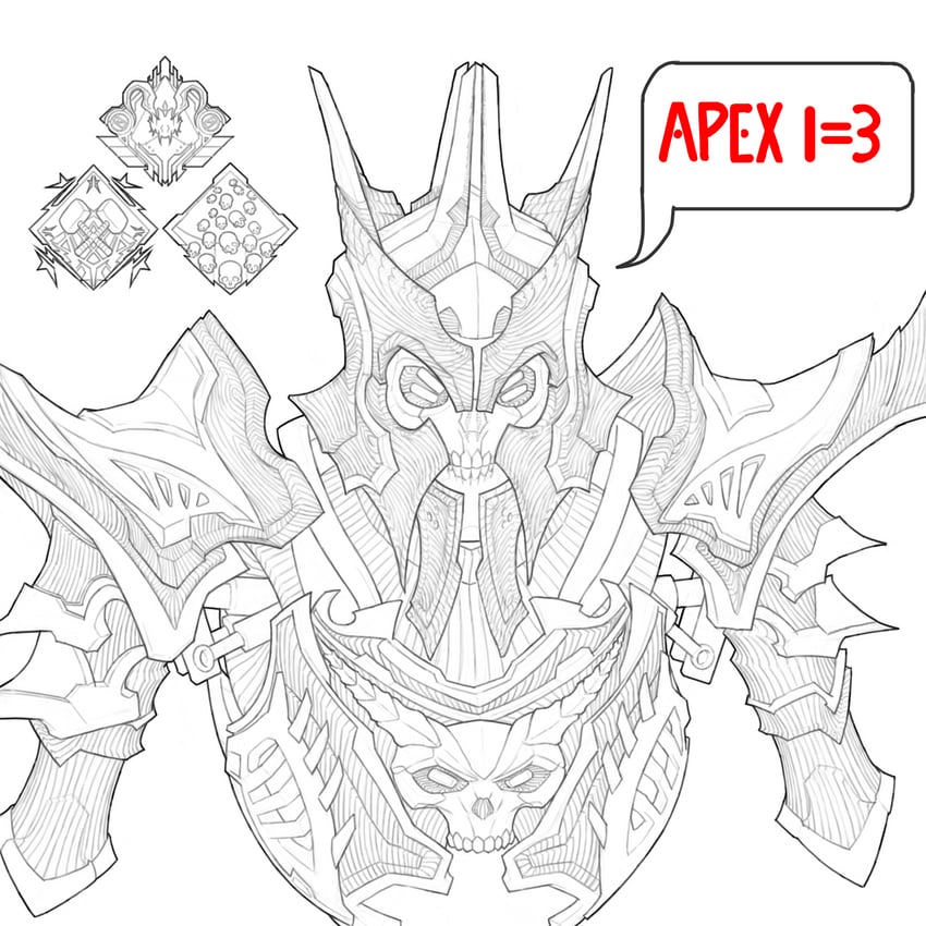 revenant and apex nightmare revenant (apex legends) drawn by usb_(user_dwtg3822)