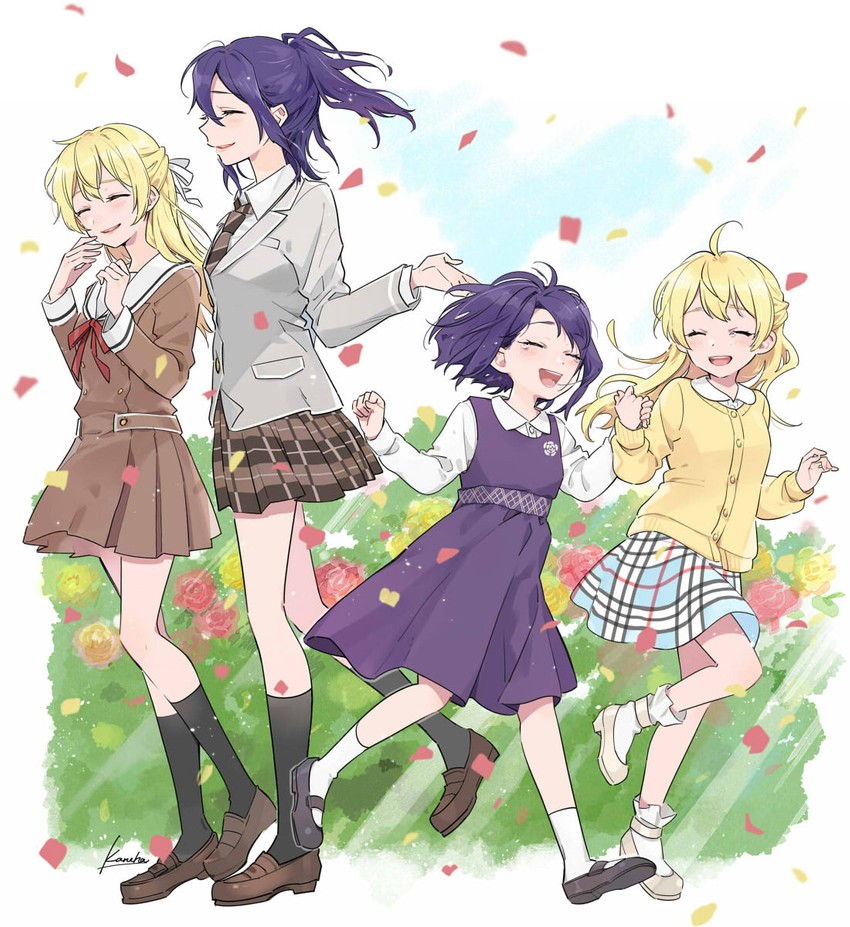 shirasagi chisato and seta kaoru (bang dream!) drawn by karuha