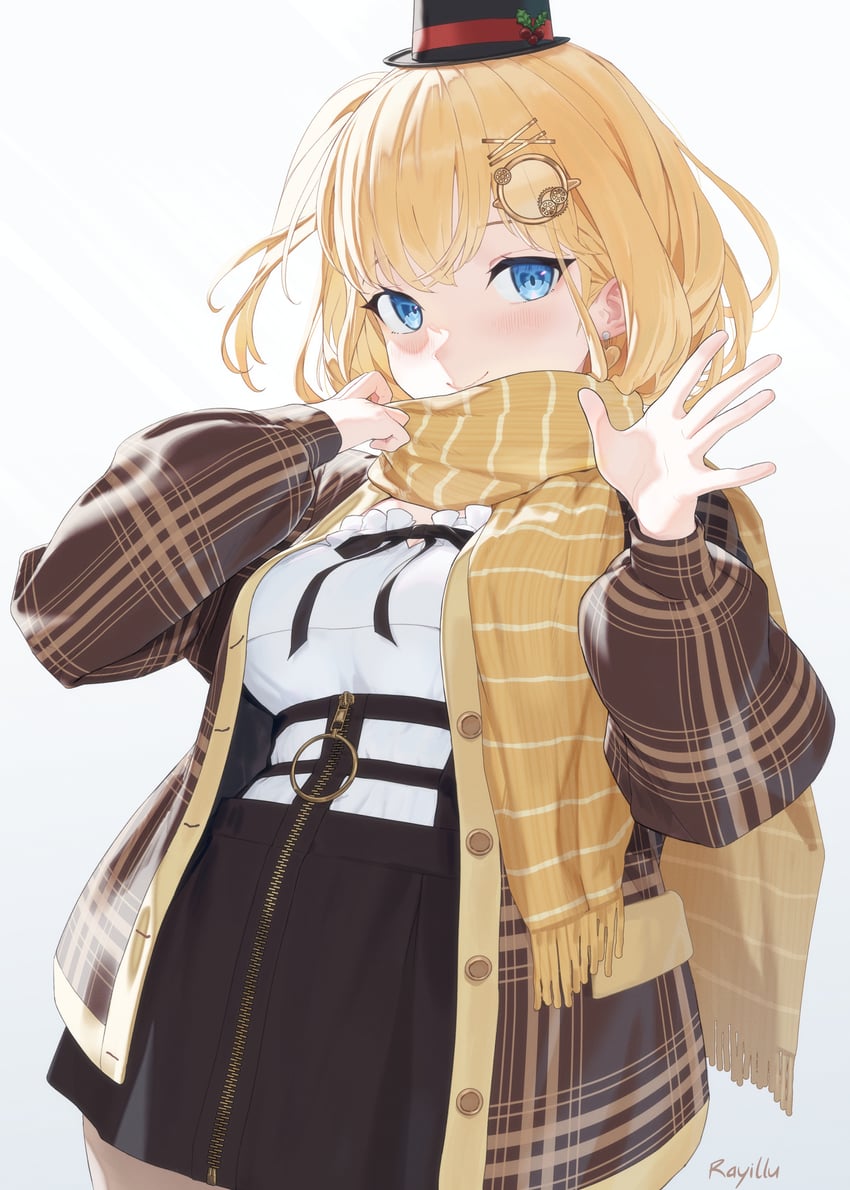 watson amelia (hololive and 1 more) drawn by rayillu