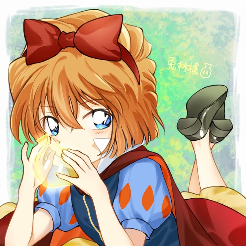 haibara ai and snow white (meitantei conan and 1 more) drawn by usagi_ringo