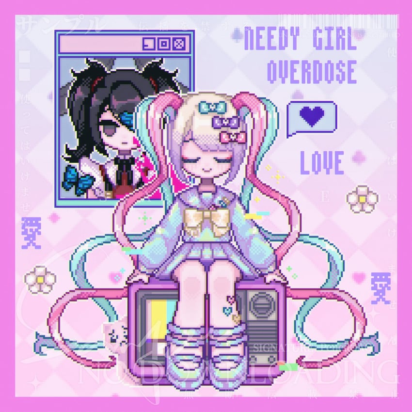 chouzetsusaikawa tenshi-chan, ame-chan, and pien cat (needy girl overdose) drawn by penciloao