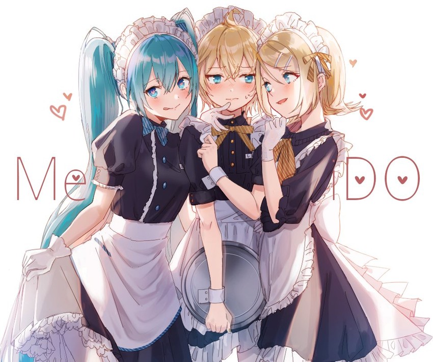 hatsune miku, kagamine rin, and kagamine len (vocaloid) drawn by jam_(zamuchi)