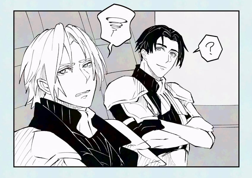 sephiroth and angeal hewley (final fantasy and 2 more) drawn by 7hanada