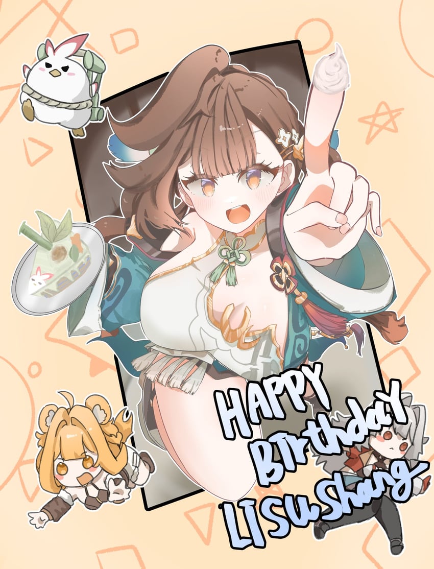 jingwei, li sushang, susannah manatt, and erdos helia (honkai and 1 more) drawn by eria0909