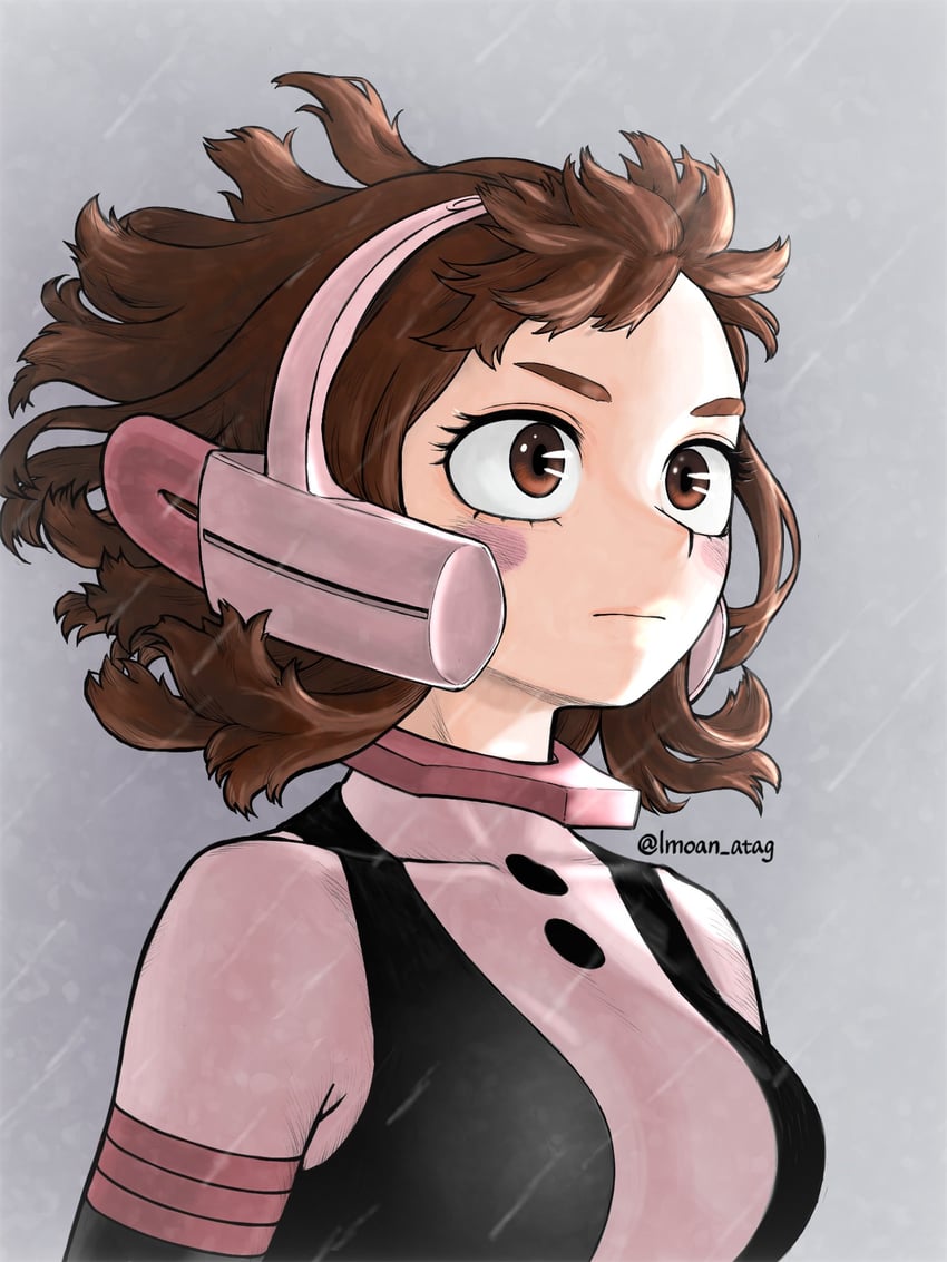 uraraka ochaco (boku no hero academia) drawn by imoan_atag