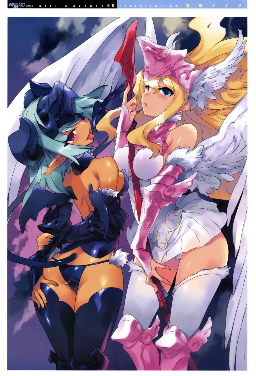 megami magazine and 1 more drawn by usatsuka_eiji