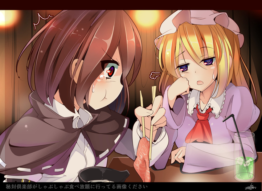 usami renko and maribel hearn (touhou) drawn by miton_(turuyasann)