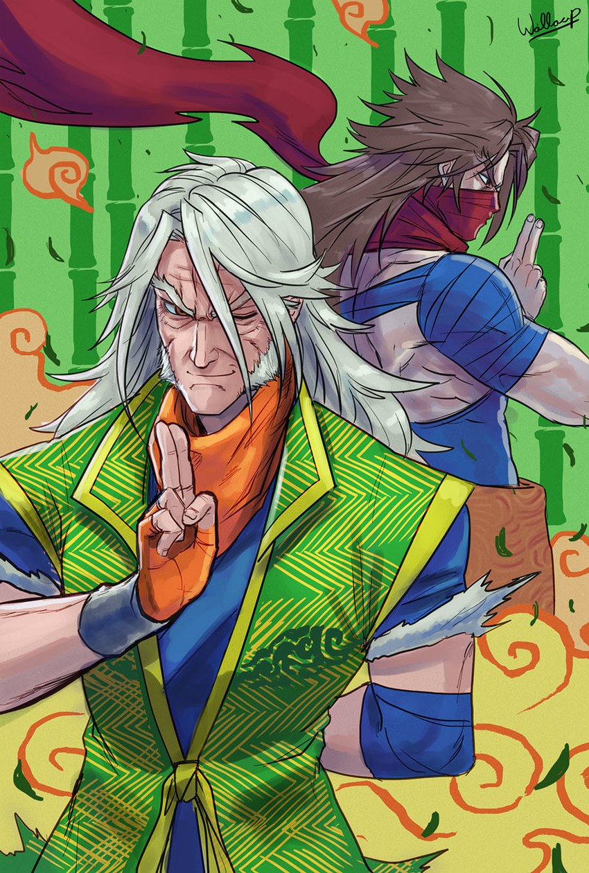 strider hiryuu and zeku (street fighter and 2 more) drawn by wallace_pires