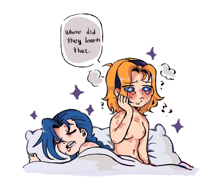 jinx and lux (league of legends) drawn by kid_sppinarl
