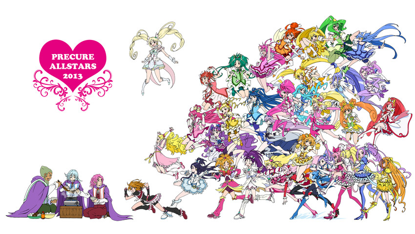 midorikawa nao, kise yayoi, hishikawa rikka, aoki reika, hino akane, and 69 more (precure and 12 more) drawn by eunos