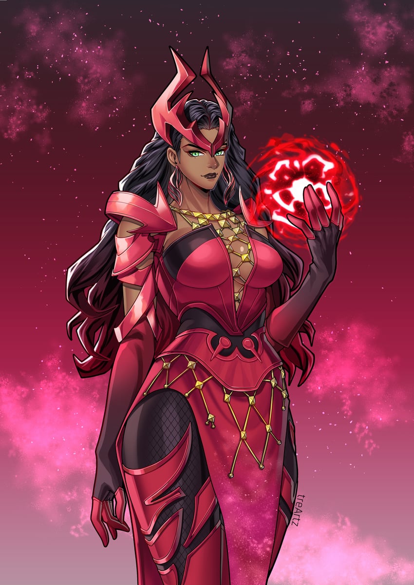 wanda maximoff and scarlet witch (marvel and 2 more) drawn by tre_artz