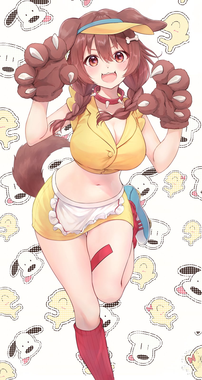 inugami korone, listener, hoso-inu, and futo-inu (hololive and 1 more) drawn by 5to_rai