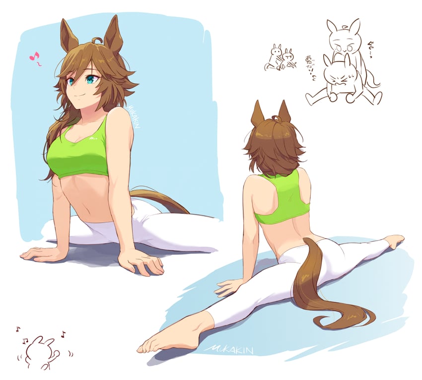mr. c.b. and katsuragi ace (umamusume) drawn by mukakin