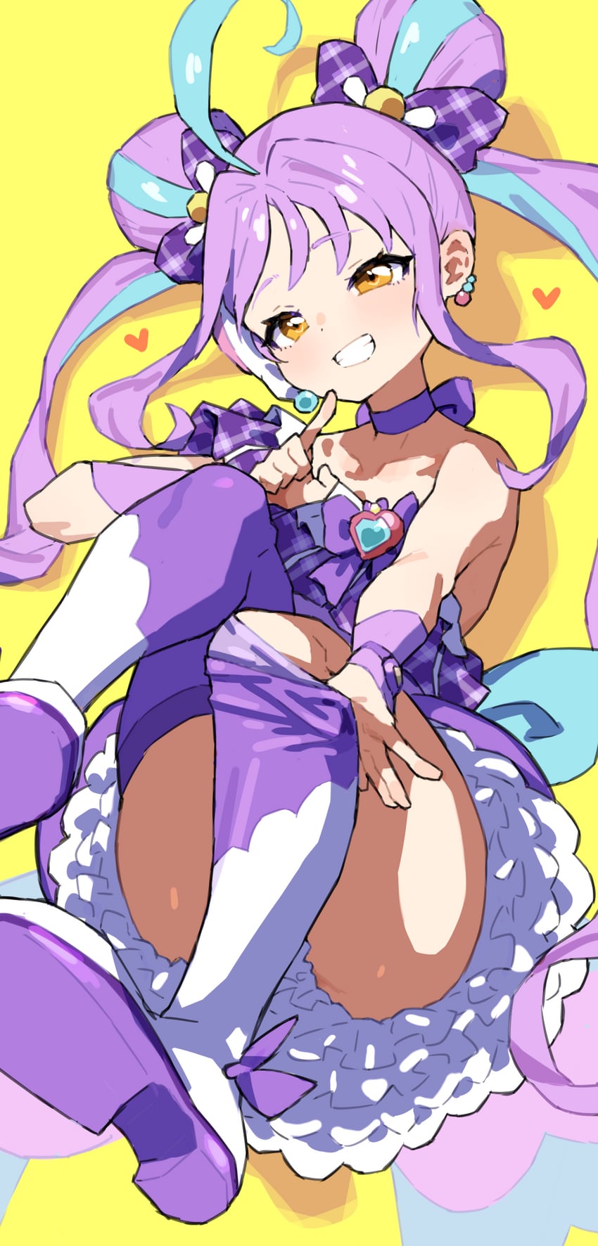 shigure kokoro and cure kyunkyun (precure and 1 more) drawn by mo_(boo1719501boo)