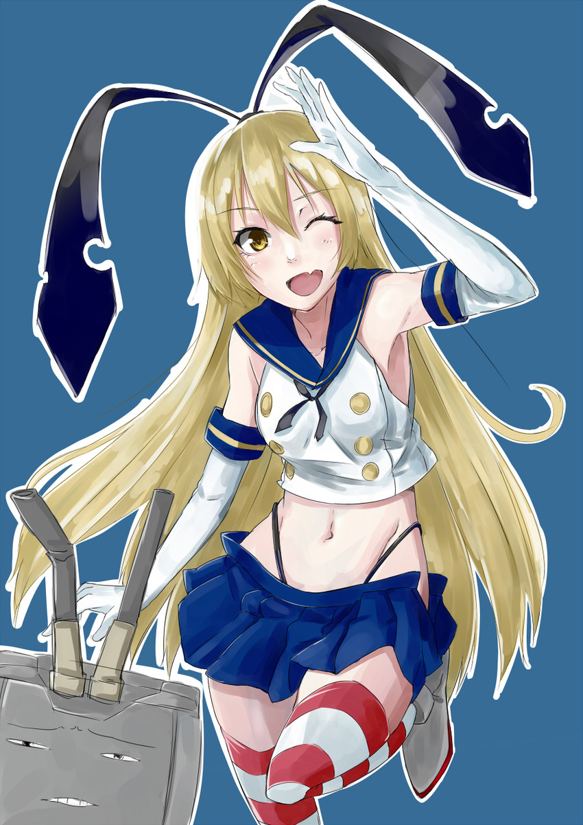 shimakaze and rensouhou-chan (kantai collection) drawn by mikan_(chipstar182)