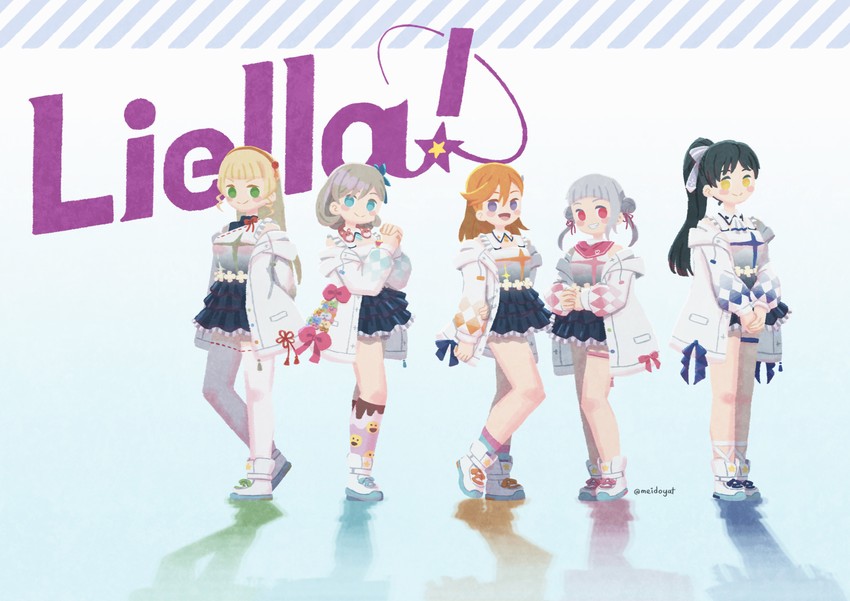 shibuya kanon, heanna sumire, tang keke, arashi chisato, and hazuki ren (love live! and 1 more) drawn by meidosan