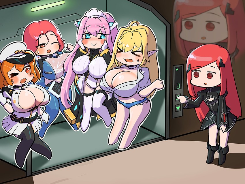 elven forest maker, night angel, fortune, cerberus, and serapias alice (last origin) drawn by hoyo
