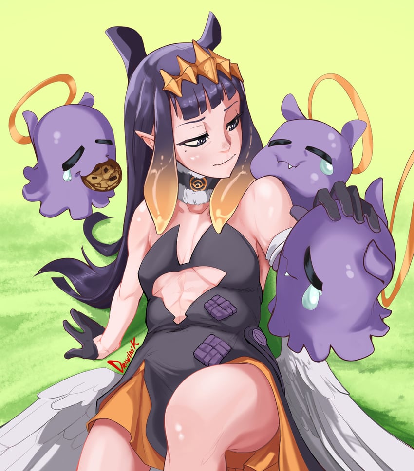 ninomae ina'nis and takodachi (hololive and 1 more) drawn by drawinik