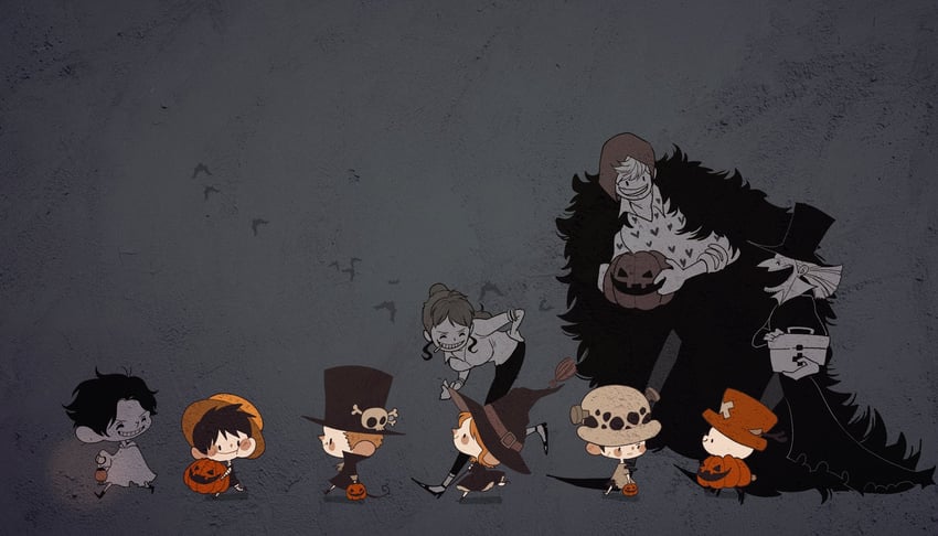 nami, monkey d. luffy, trafalgar law, tony tony chopper, portgas d. ace, and 4 more (one piece) drawn by blink_mints