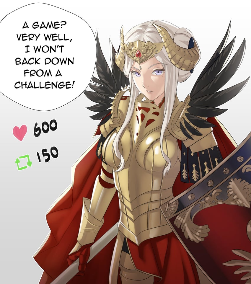 edelgard von hresvelg (fire emblem and 2 more) drawn by pomelomelon