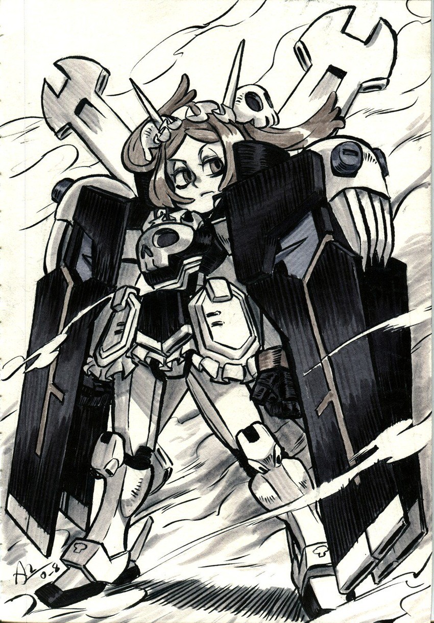 bloody marie, crossbone gundam x-1, and crossbone gundam x-1 full cloth (gundam and 2 more) drawn by alex_ahad