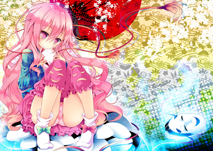 hata no kokoro (touhou) drawn by natsuki_yuu_(amemizu)