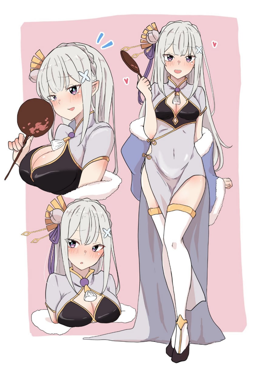 emilia (re:zero kara hajimeru isekai seikatsu) drawn by spvrud3z2