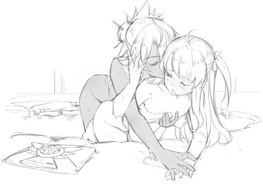 illyasviel von einzbern, chloe von einzbern, prisma illya, and magical ruby (fate and 1 more) drawn by fiodo