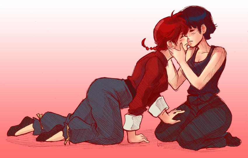 ranma-chan and tendou akane (ranma 1/2) drawn by victoria_putinski
