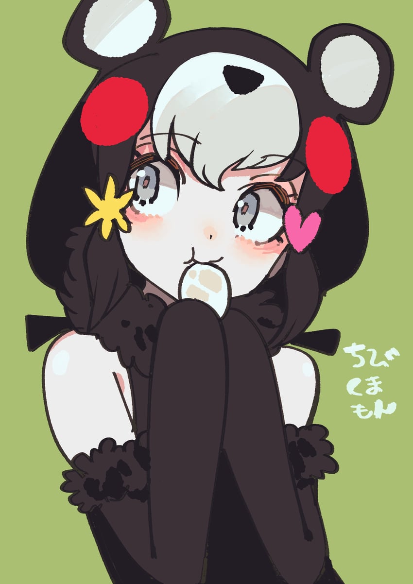 chibi kumamon (kemono friends and 1 more) drawn by kanmoku-san