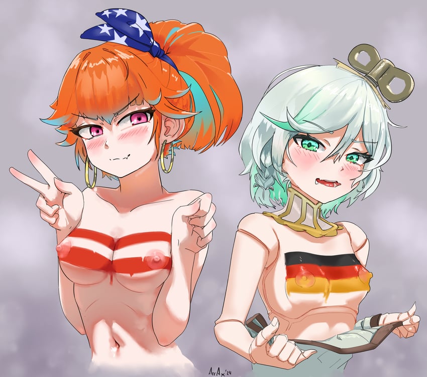 takanashi kiara and cecilia immergreen (hololive and 3 more) drawn by arrax_(wdah8558)