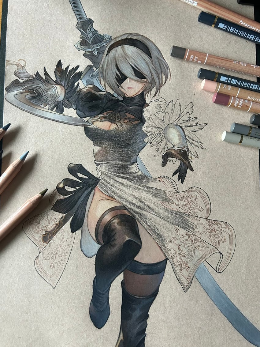 2b (nier and 1 more) drawn by na2_lma93