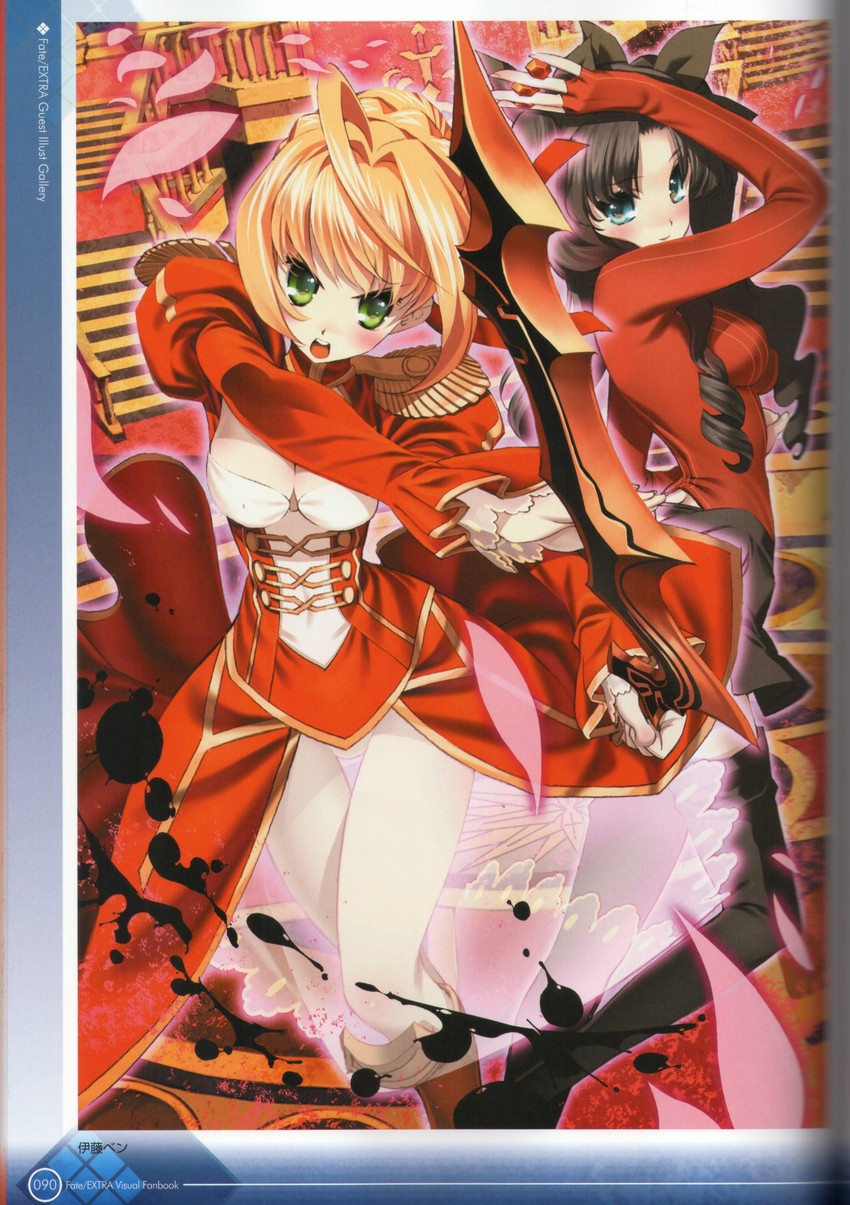 nero claudius and tohsaka rin (fate and 1 more) drawn by itou_ben