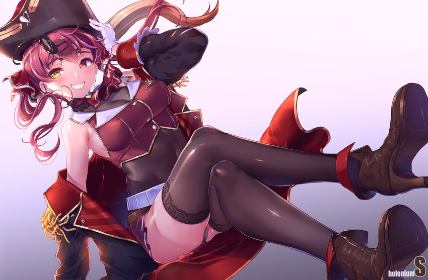 houshou marine (hololive) drawn by akasaai