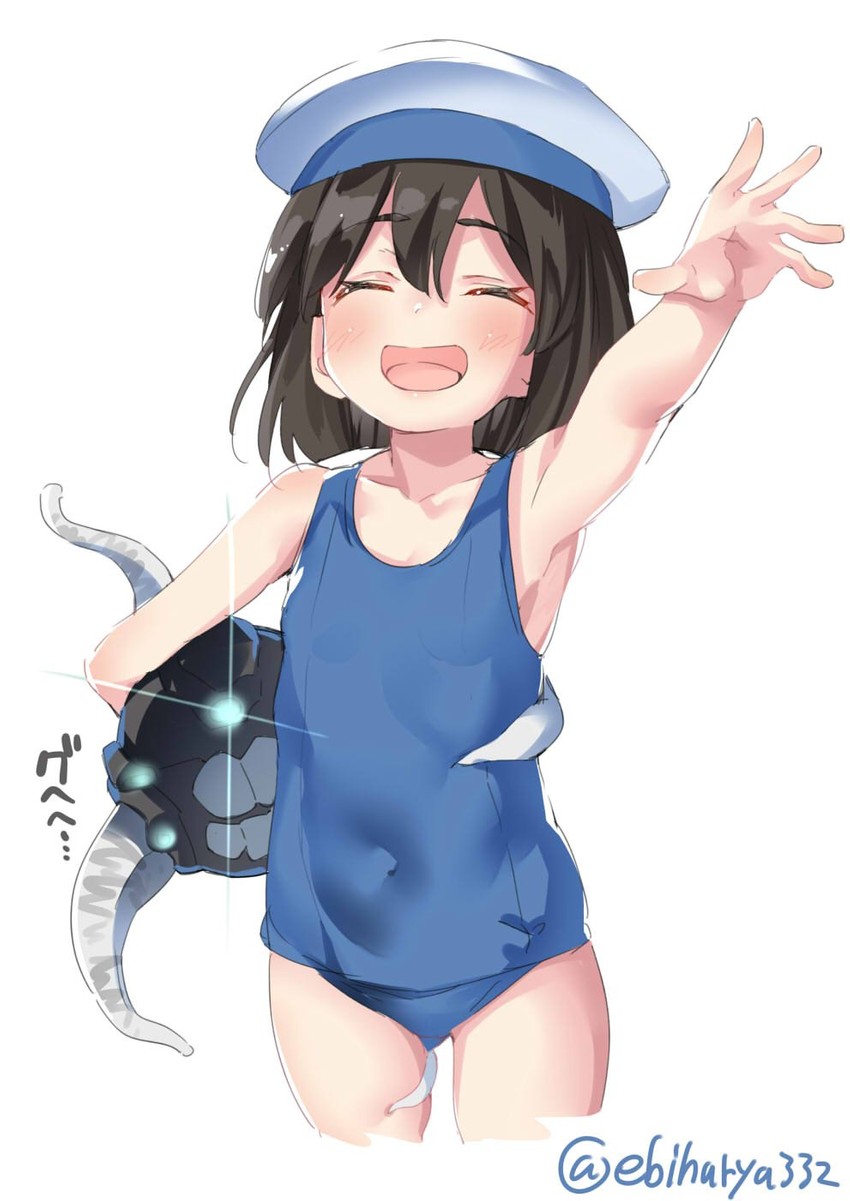 enemy naval mine and daitou (kantai collection) drawn by ebifurya