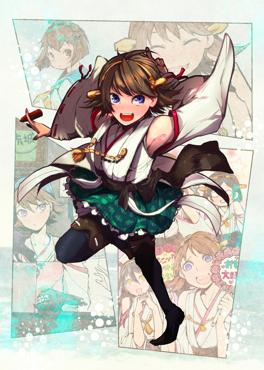 kongou, haruna, houshou, yukikaze, hiei, and 2 more (kantai collection) drawn by oi_shibako