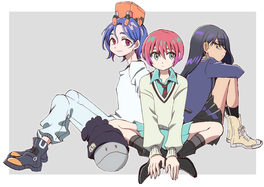 amate yuzuriha, haro, shuji ito, nyaan, and conch (gundam and 1 more) drawn by kouna_(05mine1227)