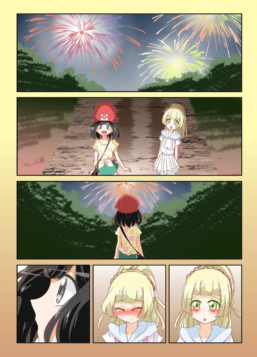 lillie and selene (pokemon and 1 more) drawn by matsuoka_michihiro