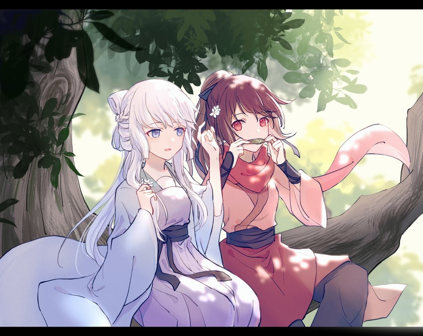 bai yuxiu and feng ling'er (fengling yuxiu) drawn by fuzhu_kangguowang